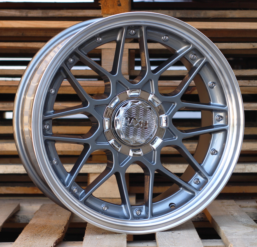 R18x9  10X120/112  ET  35  72.6  HX025  (HX025)  Graphite+Polished Lip (GRPL)  For HAXER  (Z2)  (Rear)