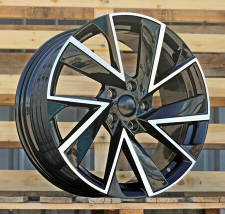 R18x8  5X112  ET  41  57.1  FE181  (YF5698)  Black Polished (MB)  For SKODA  (A)  (HYBRID FORGED)
