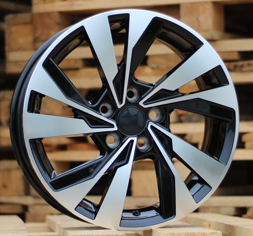 R15x6  5X100  ET  40  57.1  XE277  Black Polished (MB)  For VW  (P1)