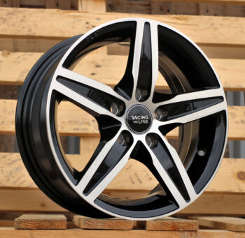 R14x6  5X100  ET  35  57.1  L299  Black Polished (MB)  For RACIN  (R)