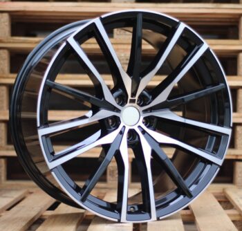 R21x10.5  5X112  ET  43  66.6  H0324  (BY1473)  Black Polished (MB)  For BMW  (P+Z1)  (Rear+Front)