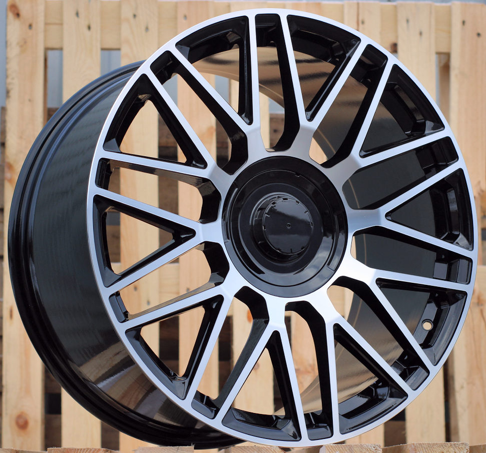 R21x11  5X112  ET  55  66.6  FE230  Black Polished (MB)  For MER  (P2)  (Rear+Front (AKC 130 Eur) For New GLS)