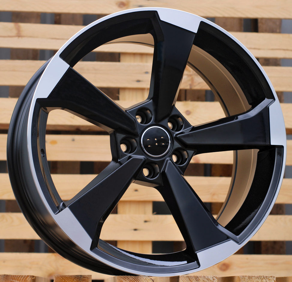 R18x8  5X112  ET  28  66.5  XE351  (BK5589)  Black Polished (MB)  For AUD  (K4)