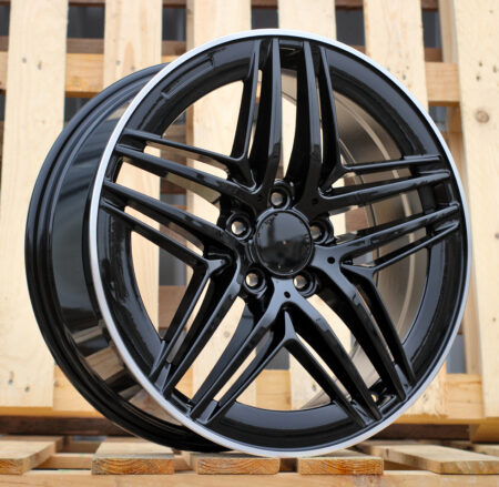 R19x8  5X112  ET  52  66.6  IN3517F  Black+Polished Lip (BLPL)  For MER  (Z7)  (HYBRID FORGED V-Class/Vito (max 1075kg))