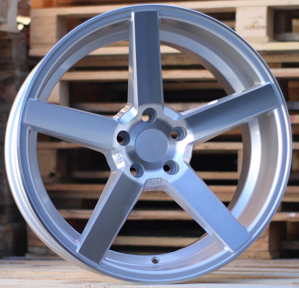 R19x8.5  5X112  ET  35  66.5  BY972  Machined Silver (MS)  For RACIN  (A)  (REAR+FRONT STYLE VOSSEN (AKC 100 Eur))