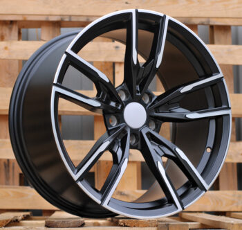 R18x8  5X120  ET  34  72.6  I5478  Black Polished Half Matt (MBHM)  For BMW  (P1+Z5)  (Rear+Front)
