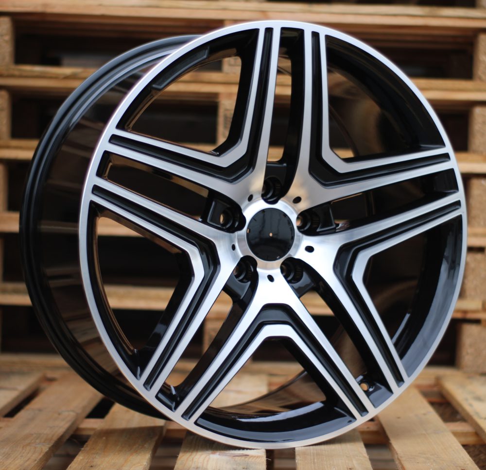 R22x10  5X112  ET  46  66.6  BK206  (BY157)  Black Polished (MB)  For MER  (Z2)