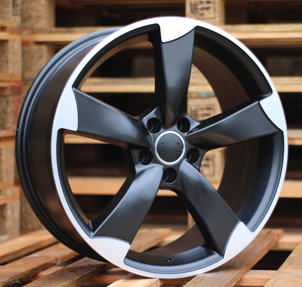 R18x8.5  5X112  ET  35  66.5  BK217  (BY939)  Black Polished Half Matt (MBHM)  For AUD  (P1)