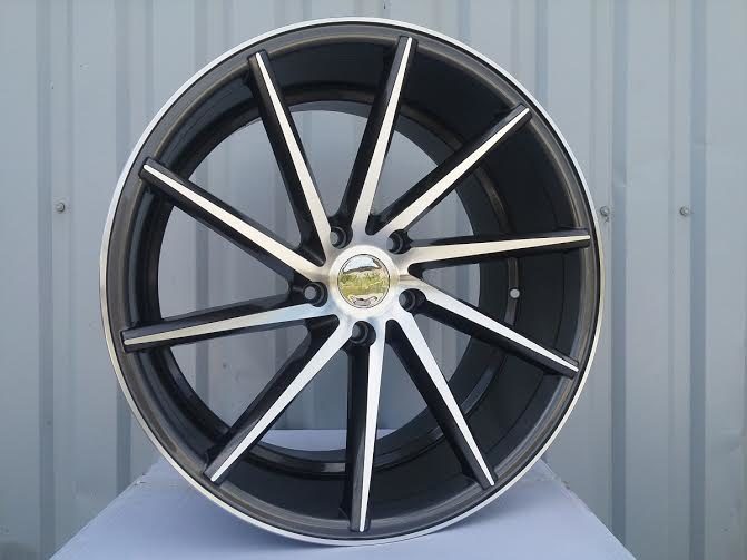R19x9  5X120  ET  35  72.6  XF096  Grey Polished (MG)  For RACIN  (K3)  ((Left) Style Vossen (AKC 70 Eur))