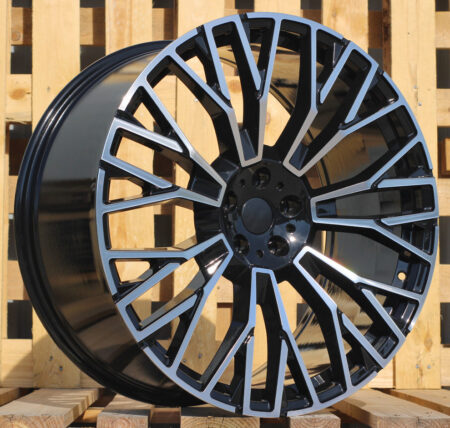 R22x9.5  5X112  ET  37  66.6  3S1111  Black Polished (MB)  For BMW  (K2+K4)  (HYBRID FORGED New BMW X5)