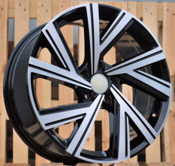 R17x7.5  5X100  ET  45  57.1  B5805  Black Polished (MB)  For VW  (M)