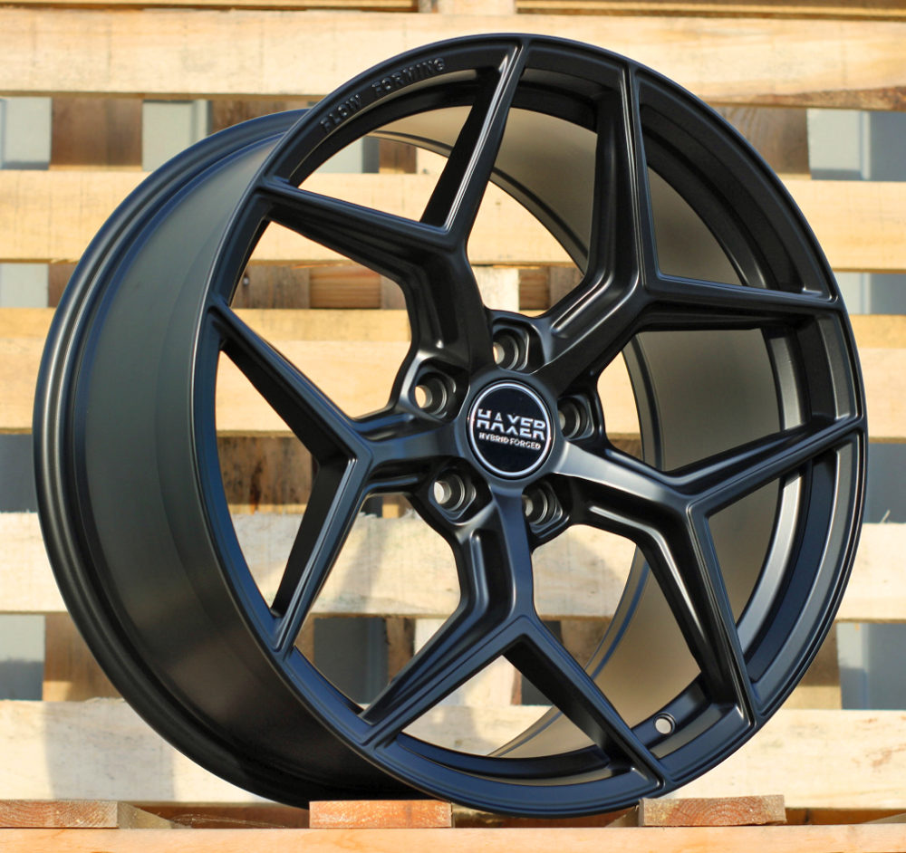 R19x8.5  5X112  ET  27  66.6  HX04F  Black Half Matt (BLHM)  For HAXER  (K4)  (HYBRID FORGED (Front+Rear))