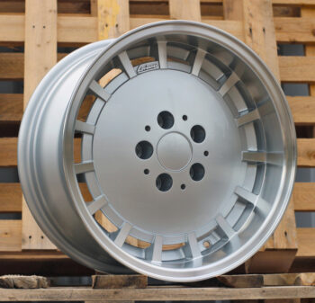 R16x8  5X112  ET  11  66.6  SW355  Silver+Polished Lip (SP)  For MER  (P1)  (Rear+Front)