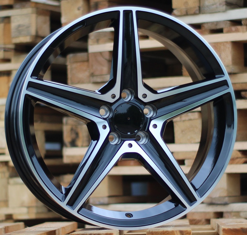 R19x8  5X112  ET  48  66.6  LU985  Black Polished (MB)  For MER  (P1)