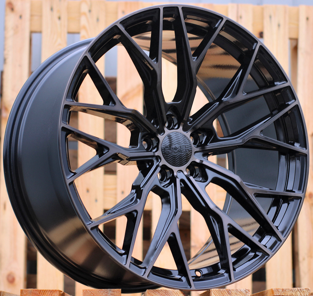R20x10  5X112  ET  40  66.6  HX05F  Black+Tinted Face (BLTF)  For HAXER  (K2)  (HYBRID FORGED (Max Load 815kg.) Front+Rear)