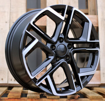 R19x8.5  5X112  ET  38  57.1  Y1243  (YF5667)  Black Polished (MB)  For VW  (M)  (HYBRID FORGED)