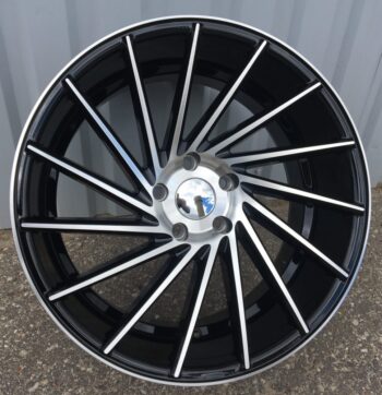 R20x9.5  5X120  ET  38  72.6  LU589  (M7R)  Black Polished (MB)  For RACIN  (K7)  ((AKC 100 Eur)  Vossen Style (Right Rear))