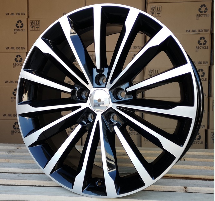 R18x8  5X112  ET  44  57.1  F1526  (YF0458)  Black Polished (MB)  For SKODA  (M)  (HYBRID FORGED)