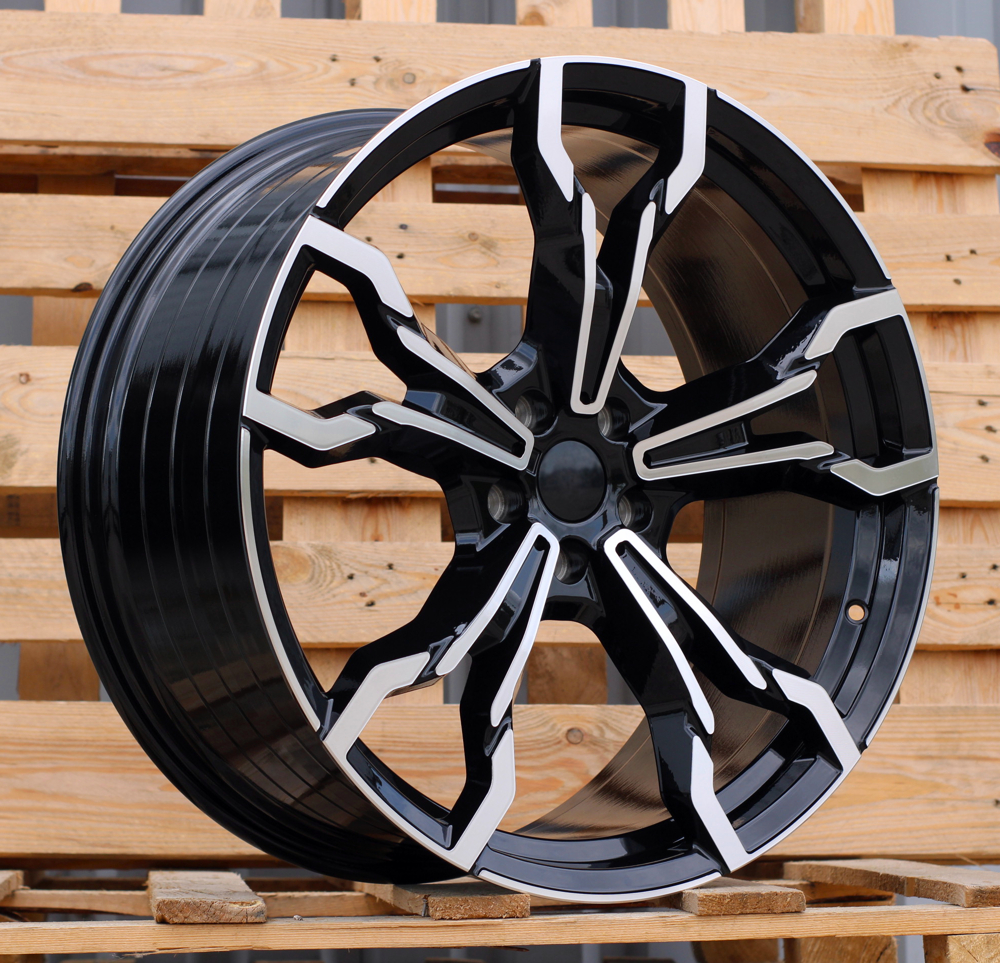 R20x8  5X112  ET  27  66.6  YF5596  Black Polished (MB)  For BMW  (Z6)  ((X3) HYBRID FORGED Rear+Front)