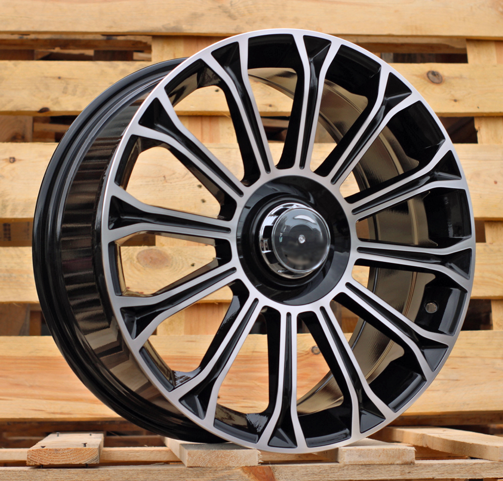 R20x8.5  5X112  ET  36  66.6  FBX003  (H3153F)  Black Polished (MB)  For MER  (K7)  (HYBRID FORGED Rear+Front)