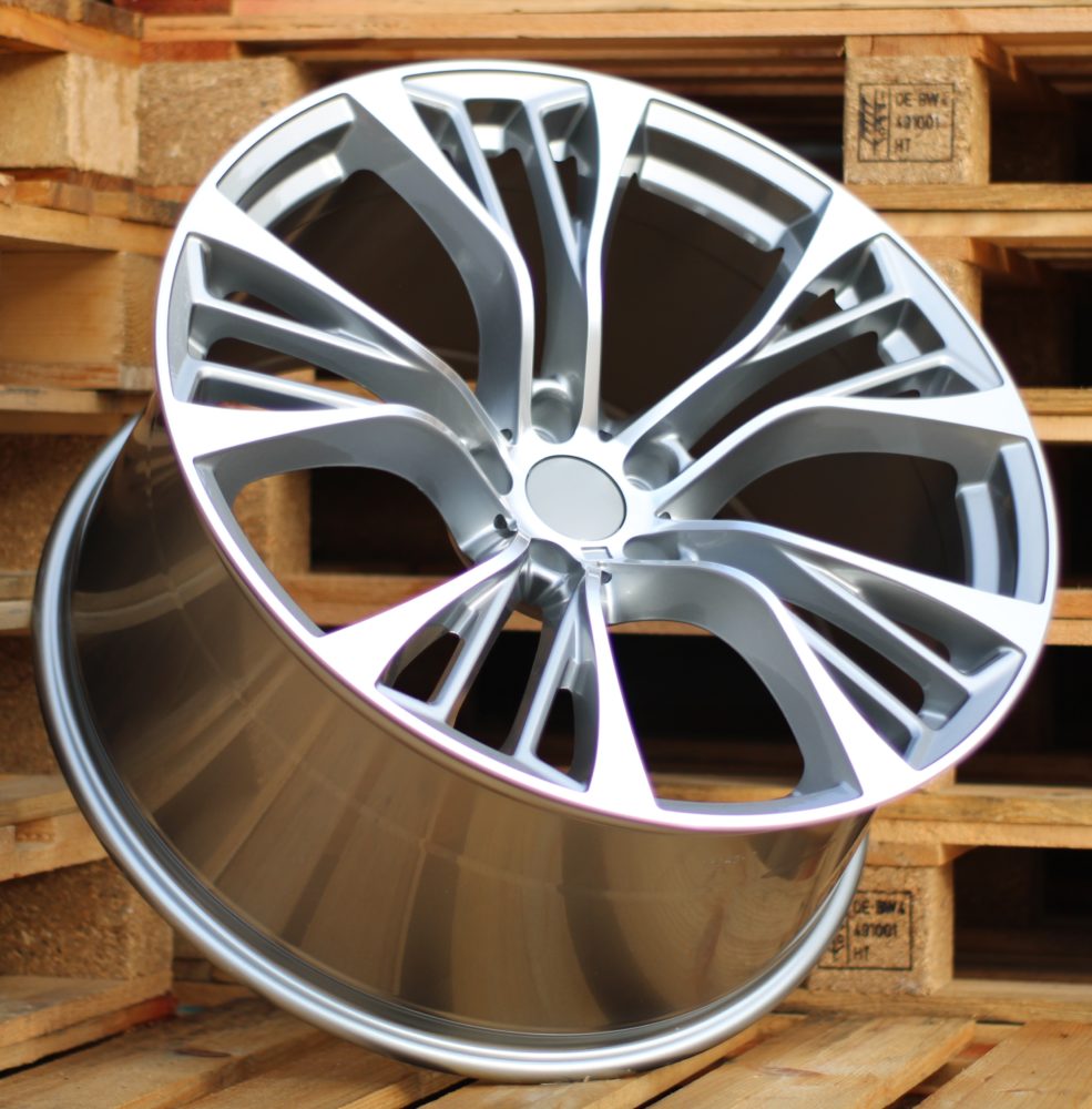 R20x11  5X120  ET  37  74.1  BK851  Grey Polished (MG)  For BMW  (K2)  (Rear+Front)
