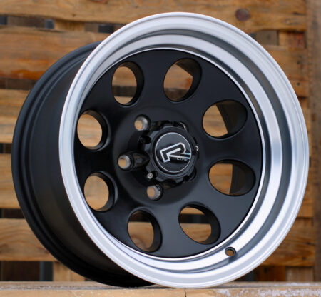 R15x8 5X114.3 ET M20 83.1 XF171 Black Half Matt+Polished Lip (BLHMPL) For 4X4 (R+K4)