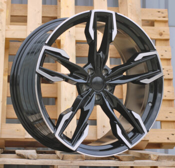 R21x8.5  5X112  ET  30  66.6  YF5718  Black Polished (MB)  For BMW  (P1)  ((X3) HYBRID FORGED Rear+Front)