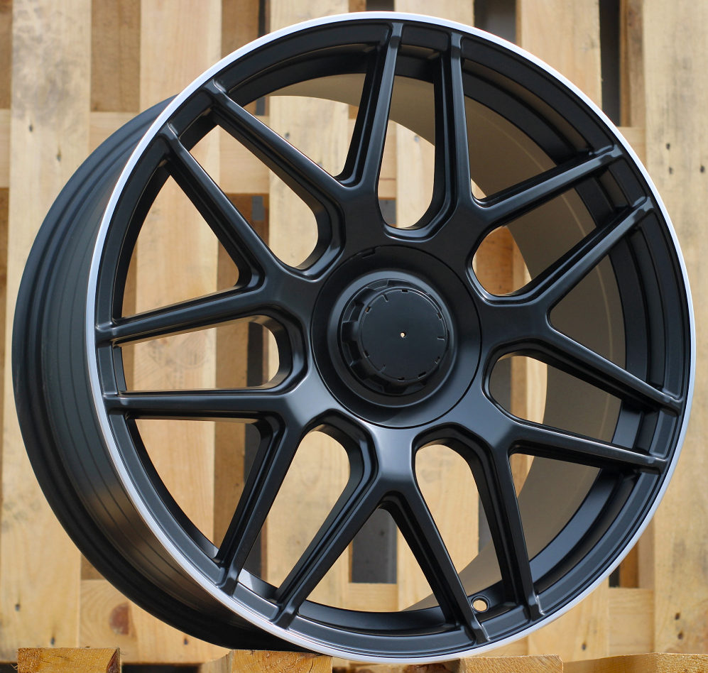 R19x8  5X112  ET  38  66.6  FE195  Black Half Matt+Polished Lip (BLHMPL)  For MER  (Z5)  (GLC Class (Rear+Front))