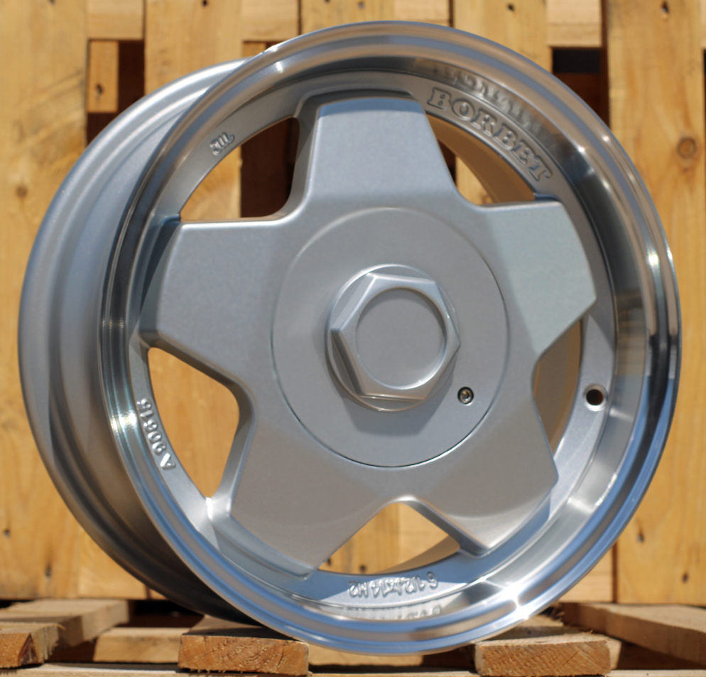 R14x6.5  8X100/114  ET  25  73.1  LU858  Silver+Polished Lip (SP)  For RACIN  (K3)  ((MSLIP)BORBET)