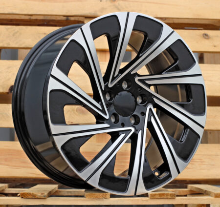 R19x8.5  5X112  ET  35.5  66.6  H3141F  Black Polished (MB)  For MER  (K7)  (HYBRID FORGED New E class Rear+Front)