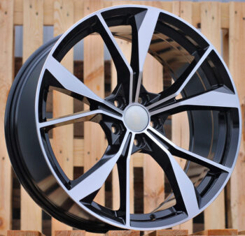 R20x8.5  5X112  ET  38  57.1  B5808  Black Polished (MB)  For VW  (K4+P)