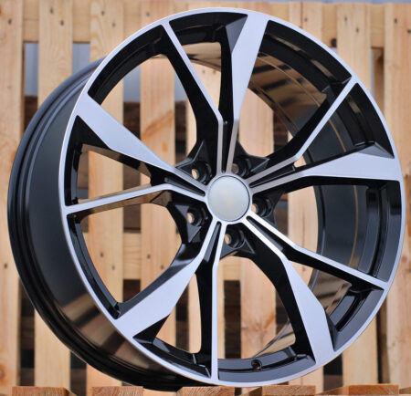 R20x8 5X112 ET 41 57.1 B5808 (IN5595) Black Polished (MB) For VW (K8)