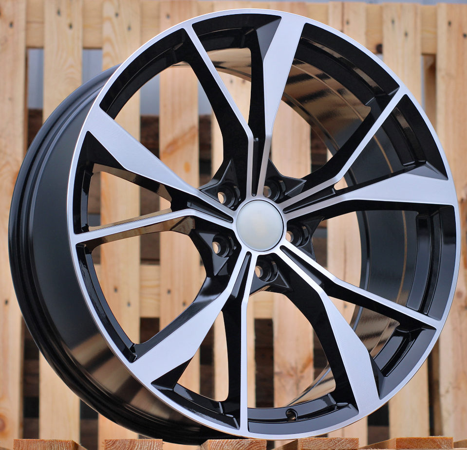R20x8  5X112  ET  41  57.1  B5808  (IN5595)  Black Polished (MB)  For VW  (K8)