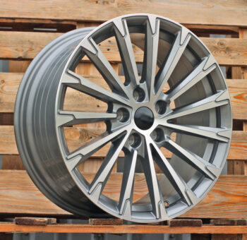 R18x8  5X112  ET  45  57.1  YF0446  Grey Polished (MG)  For SKODA  (P1)  (HYBRID FORGED)