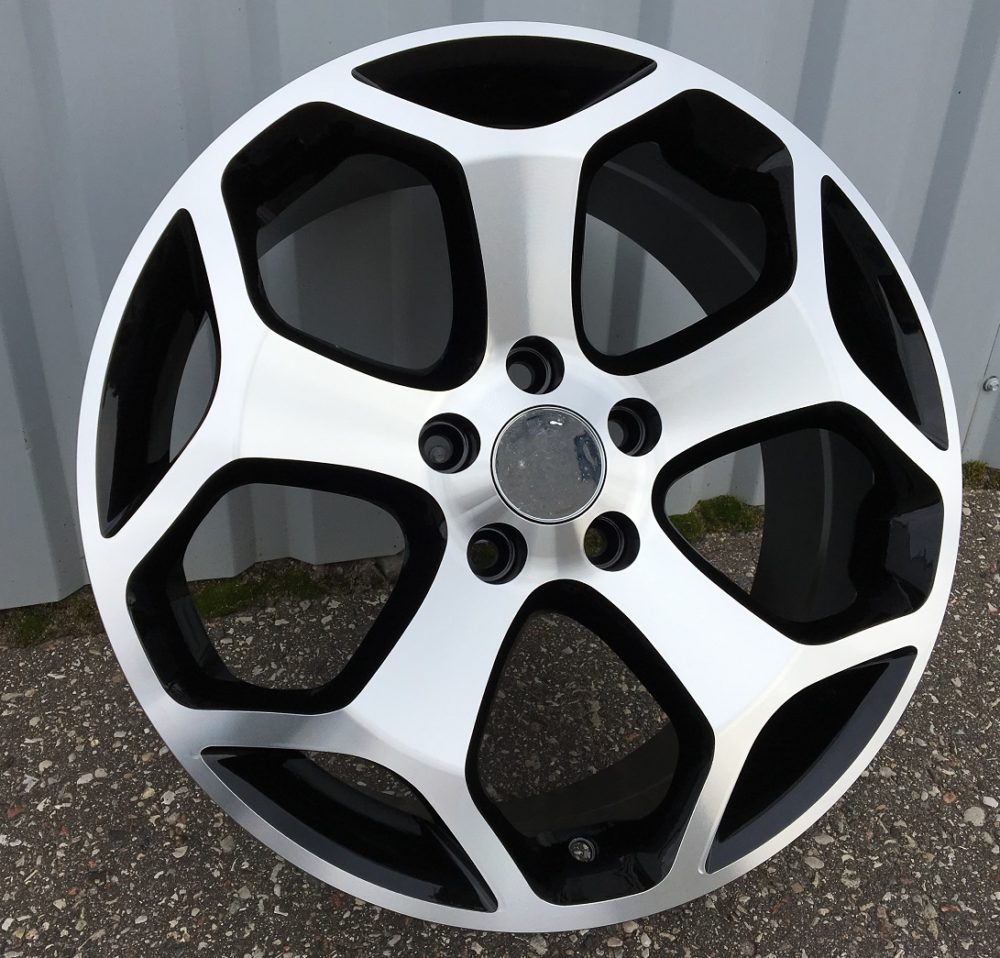 R17x7.5  5X108  ET  50  63.4  QC507  Black Polished+Powder Coating (MBPC)  For FORD  (R)