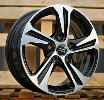 R15x6  4X108  ET  45  63.3  B1242  Black Polished (MB)  For RACIN  (L2)