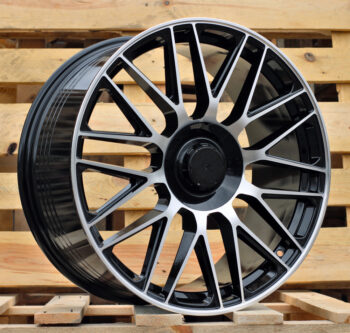 R20x8.5  5X112  ET  40  66.6  Y0207  (FBX161)  Black Polished (MB)  For MER  (K3)  (HYBRID FORGED Rear+Front)