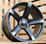 R20x9.5  5X115  ET  15  71.5  B1671  Black Half Matt (BLHM)  For DODGE  (Z1)  (Rear+Front)