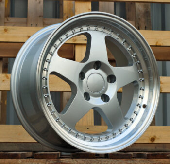 R17x8  5X120  ET  34  72.6  HE750  Silver+Polished Lip (SP)  For BMW  (P1)