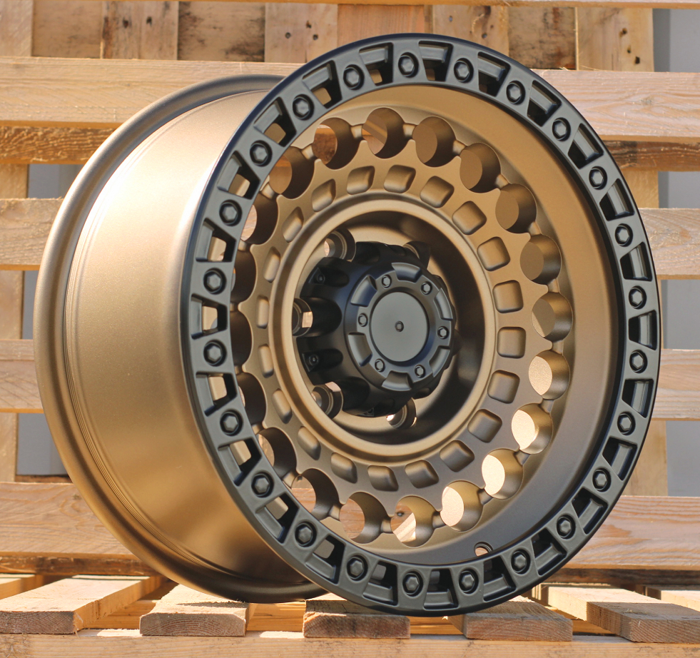 R17x9  6X139.7  ET  0  110.1  JT220  Bronze+Polished Lip (YYPL)  For 4X4  (K3)