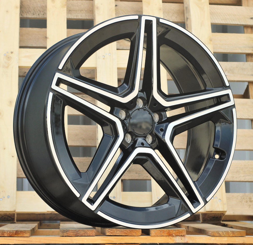 R21x11  5X112  ET  42  66.5  FBX142  (H3067F)  Black Polished (MB)  For MER  (M)  (HYBRID FORGED Rear+Front)
