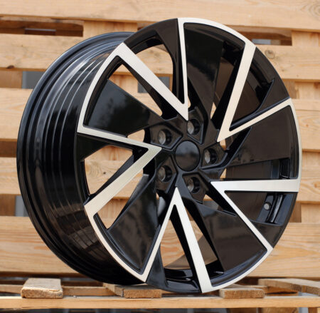 R18x8  5X112  ET  45  57.1  YF0445  Black Polished (MB)  For SKODA  (M+Z5)  (HYBRID FORGED)