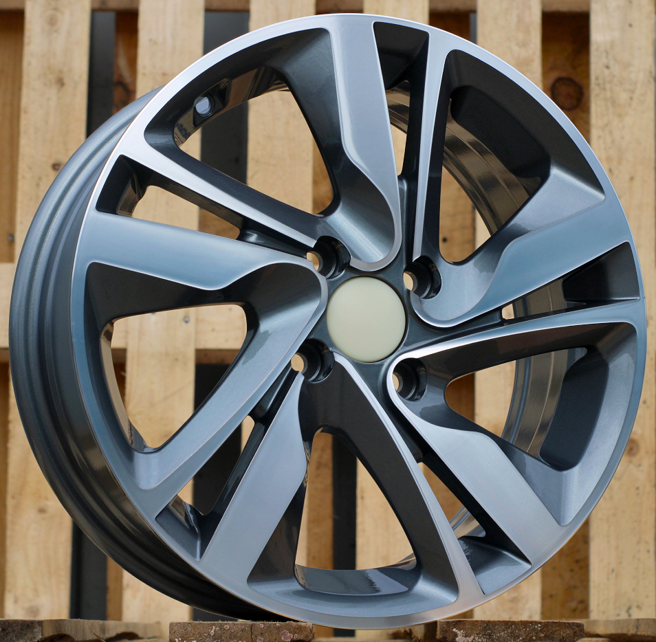 R15x6  4X100  ET  46  54.1  BK813  Grey Polished (MG)  For HYUND  (R)