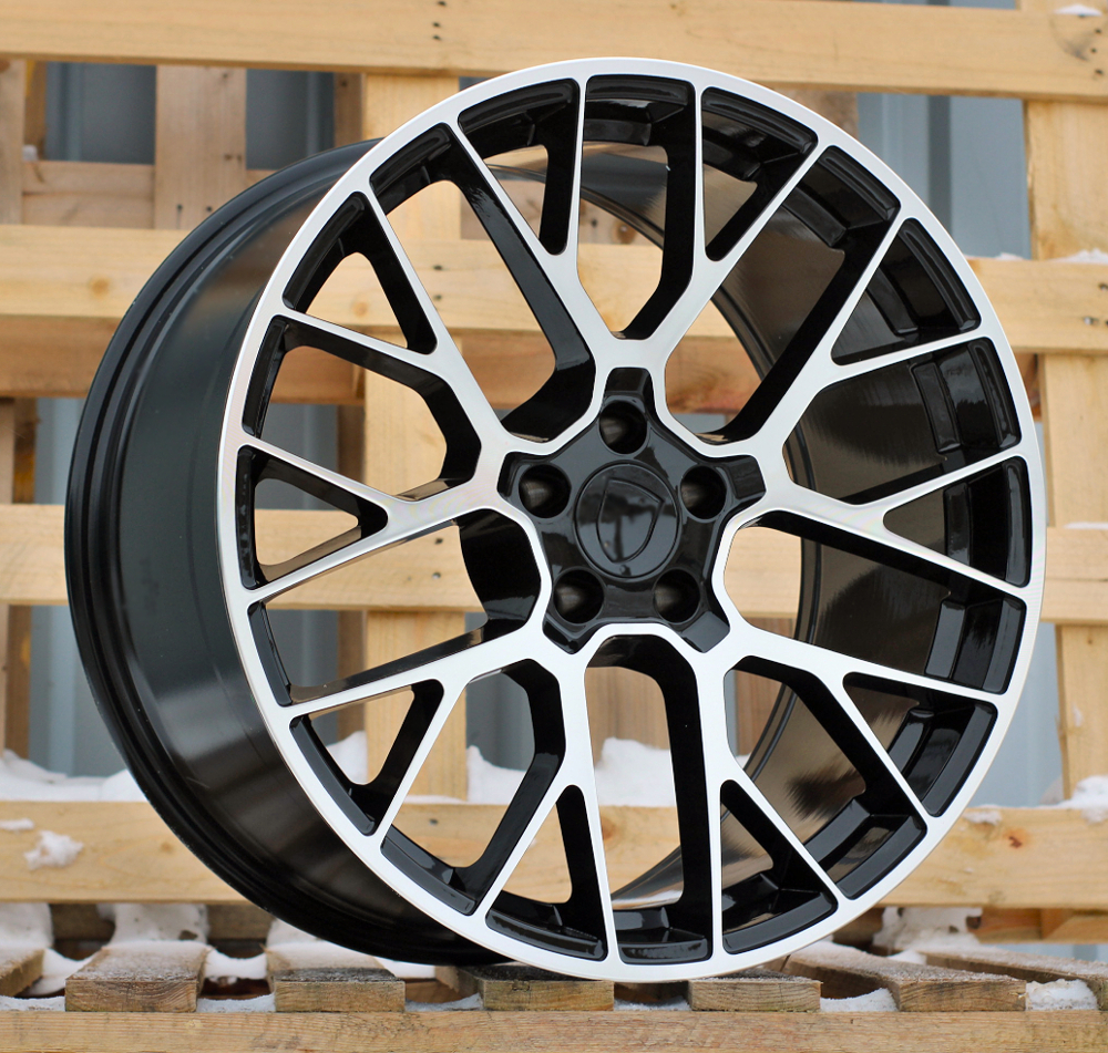 R20x9  5X112  ET  26  66.5  BK998  Black Polished (MB)  For PORCH  (Z7)  (Rear+Front)