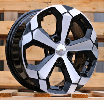 R16x6.5  5X114.3  ET  33  66.1  Y1274  Black Polished (MB)  For DACIA  (K2+P+R)  (NEW Model)