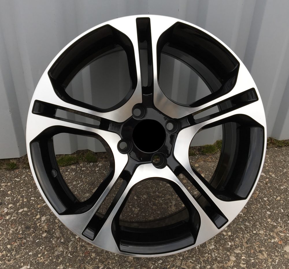 R15x6.5  4X100  ET  40  60.1  BK875  Black Polished+Powder Coating (MBPC)  For RENAU  (D3+P)