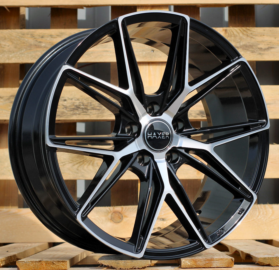 R18x8  5X120  ET  40  72.6  HX043  Black Polished (MB)  For HAXER  (K2)  ((AKC 80 Eur))