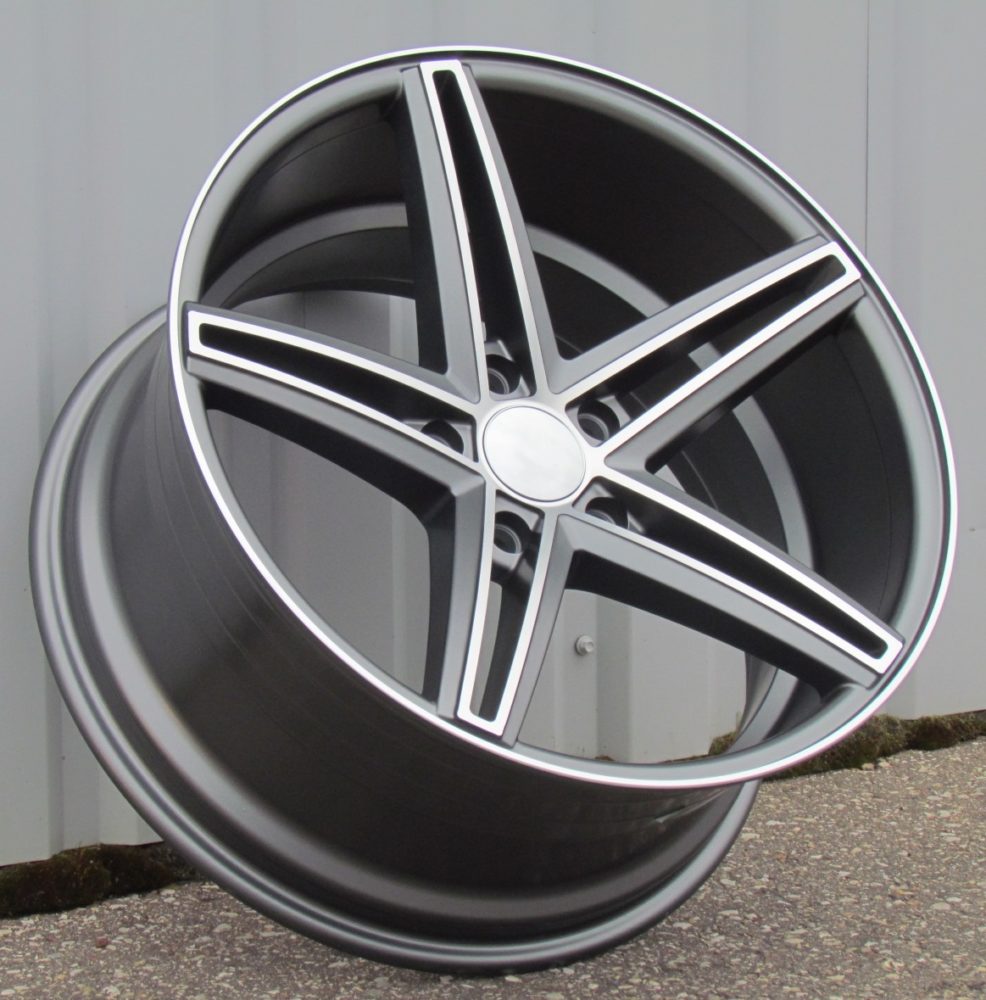 R19x8.5  5X112  ET  35  66.5  QC521  Grey Polished Half Matt (MGHM)  For RACIN  (P2)