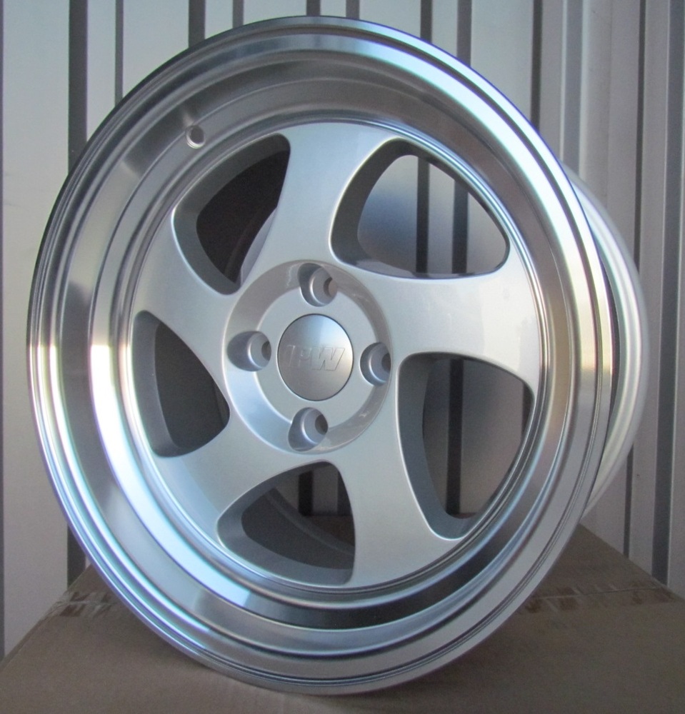 R15x8  8X100/108  ET  20  73.1  BY986  Silver+Polished Lip (SP)  For RACIN  (A)  (STYLE JAPAN RACING)