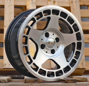 R15x7  4X100  ET  24  57.1  BK927  Black Polished (MB)  For RACIN  (L6)